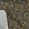 Japanese paisley cotton twill shirting - deep teal