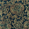 Japanese paisley cotton twill shirting - deep teal