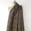Japanese paisley cotton twill shirting - deep teal