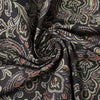 Japanese paisley mid-weight cotton twill - warm charcoal