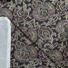 Japanese paisley mid-weight cotton twill - warm charcoal