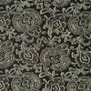 Japanese paisley mid-weight cotton twill - warm charcoal