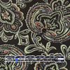 Japanese paisley mid-weight cotton twill - warm charcoal
