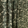 Japanese paisley cotton twill shirting - basil/taupe