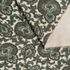 Japanese paisley cotton twill shirting - basil/taupe