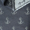 Italian 'anchors up' drapey cotton jacquard twill