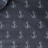 Italian 'anchors up' drapey cotton jacquard twill