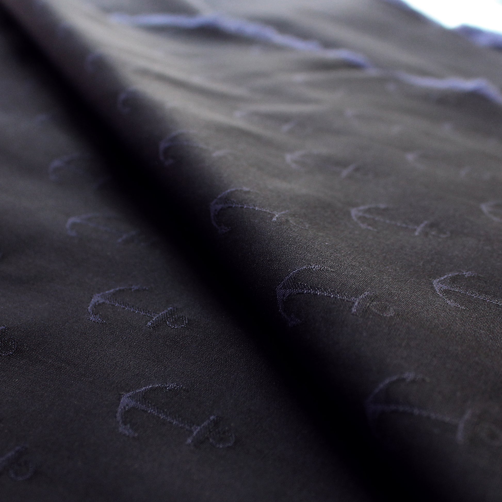 French 'navy anchors' cotton jacquard shirting
