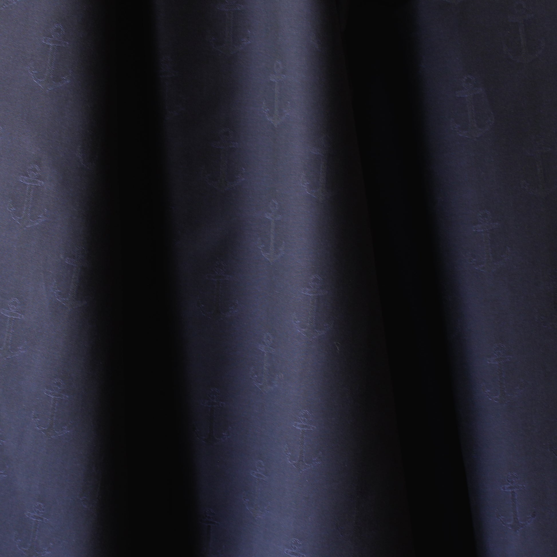French 'navy anchors' cotton jacquard shirting