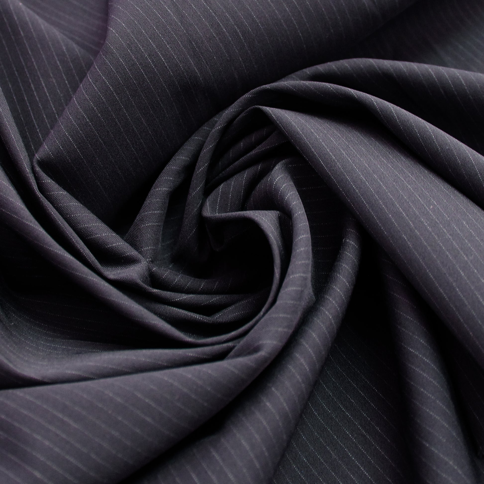 Italian luxury 'coat of arms' pinstripe stretch wool suiting