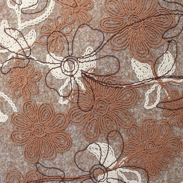 'wooly petra' embroidered boucle, Oeko-Tex cert.