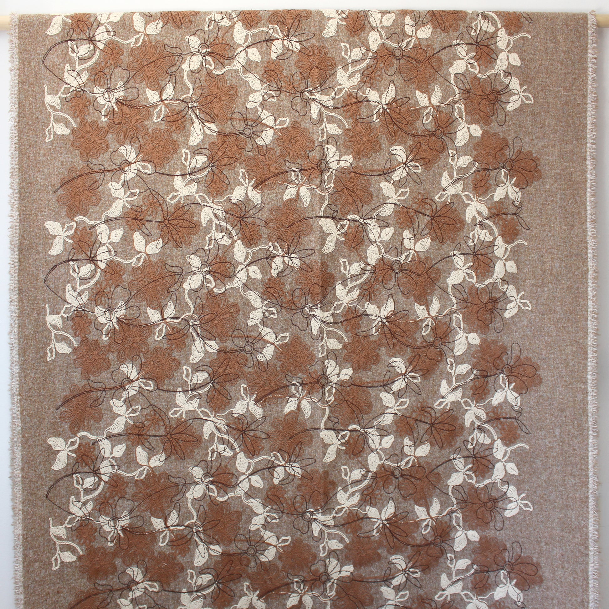 'wooly petra' embroidered boucle, Oeko-Tex cert.