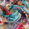 'plein air' silk/cotton blouseweight overprinted jacquard, Oeko-Tex cert. - cherry