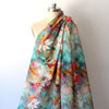 'plein air' silk/cotton blouseweight overprinted jacquard, Oeko-Tex cert. - cherry