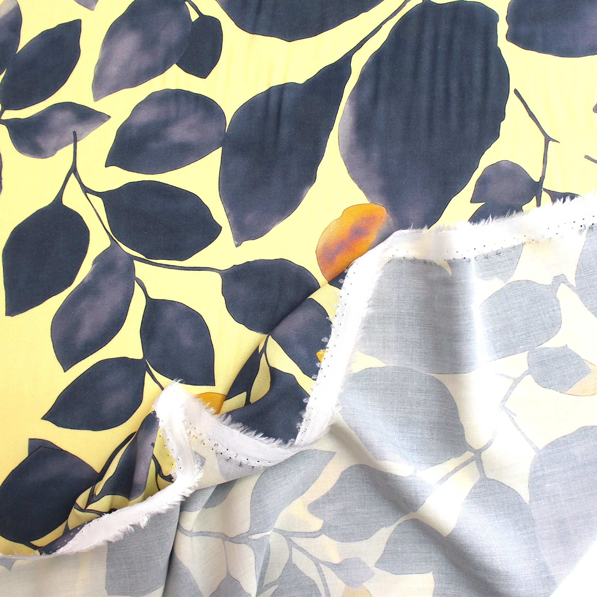 'leaves in light' viscose woven, Oeko-Tex cert.