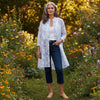 'forget me nots' printed cotton batiste, Oeko-Tex cert.