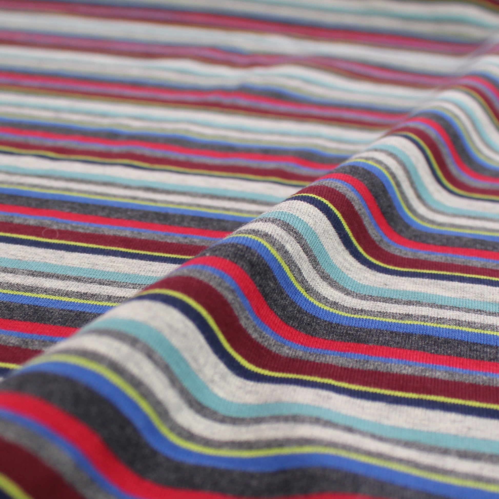Italian 'Delia stripe' viscose knit - gray