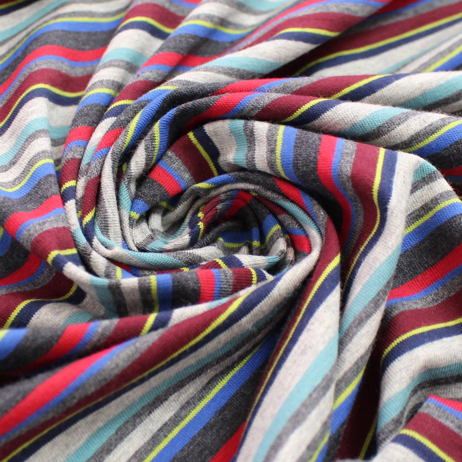Italian 'Delia stripe' viscose knit - gray