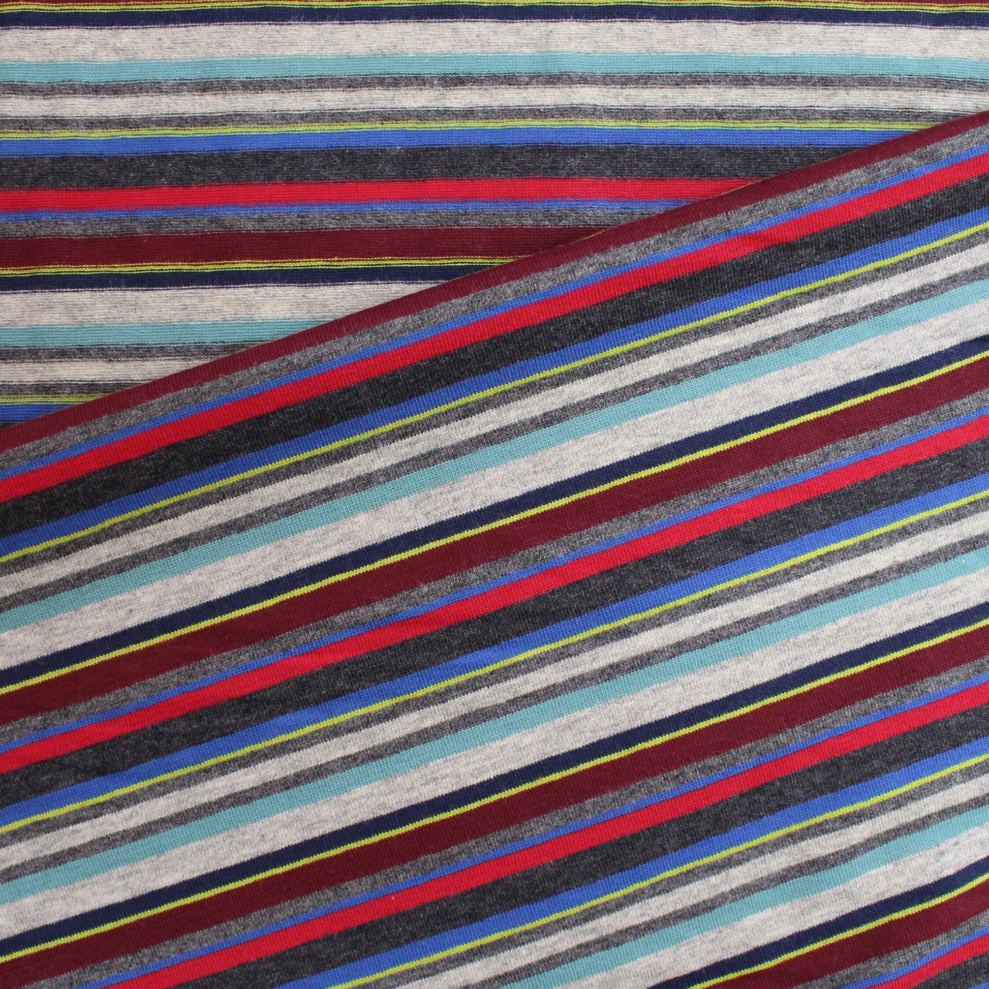 Italian 'Delia stripe' viscose knit - gray