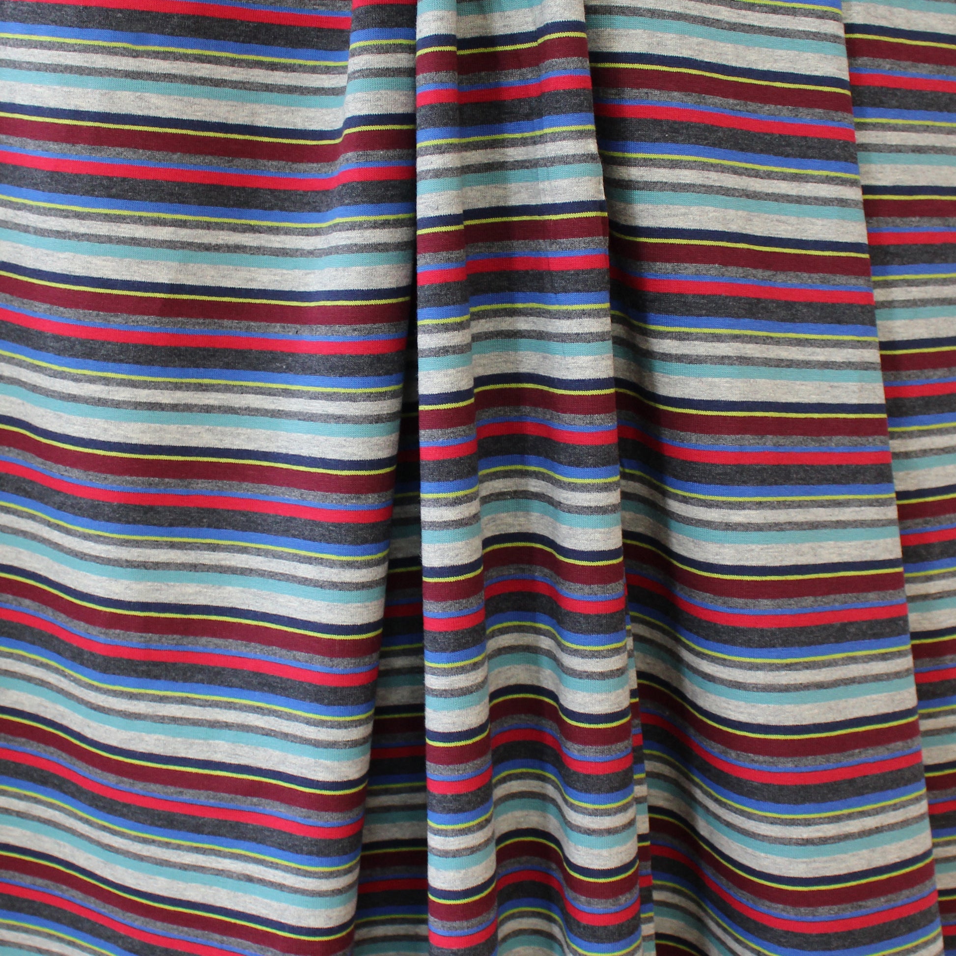 Italian 'Delia stripe' viscose knit - gray