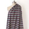 Italian 'Delia stripe' viscose knit - gray