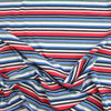 Italian 'Delia stripe' viscose knit - white