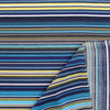 Italian 'Riviera stripe' viscose blend challis - blue