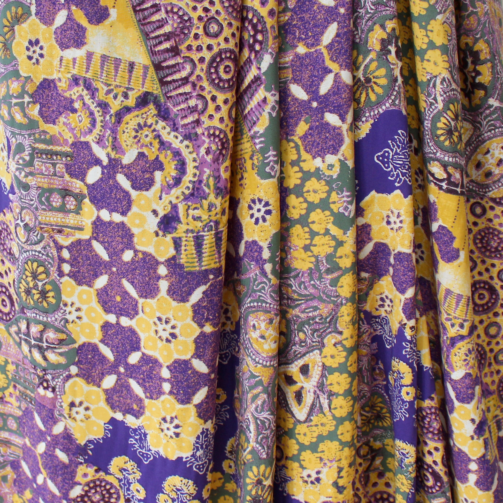 Italian 'violet tapestry' viscose challis