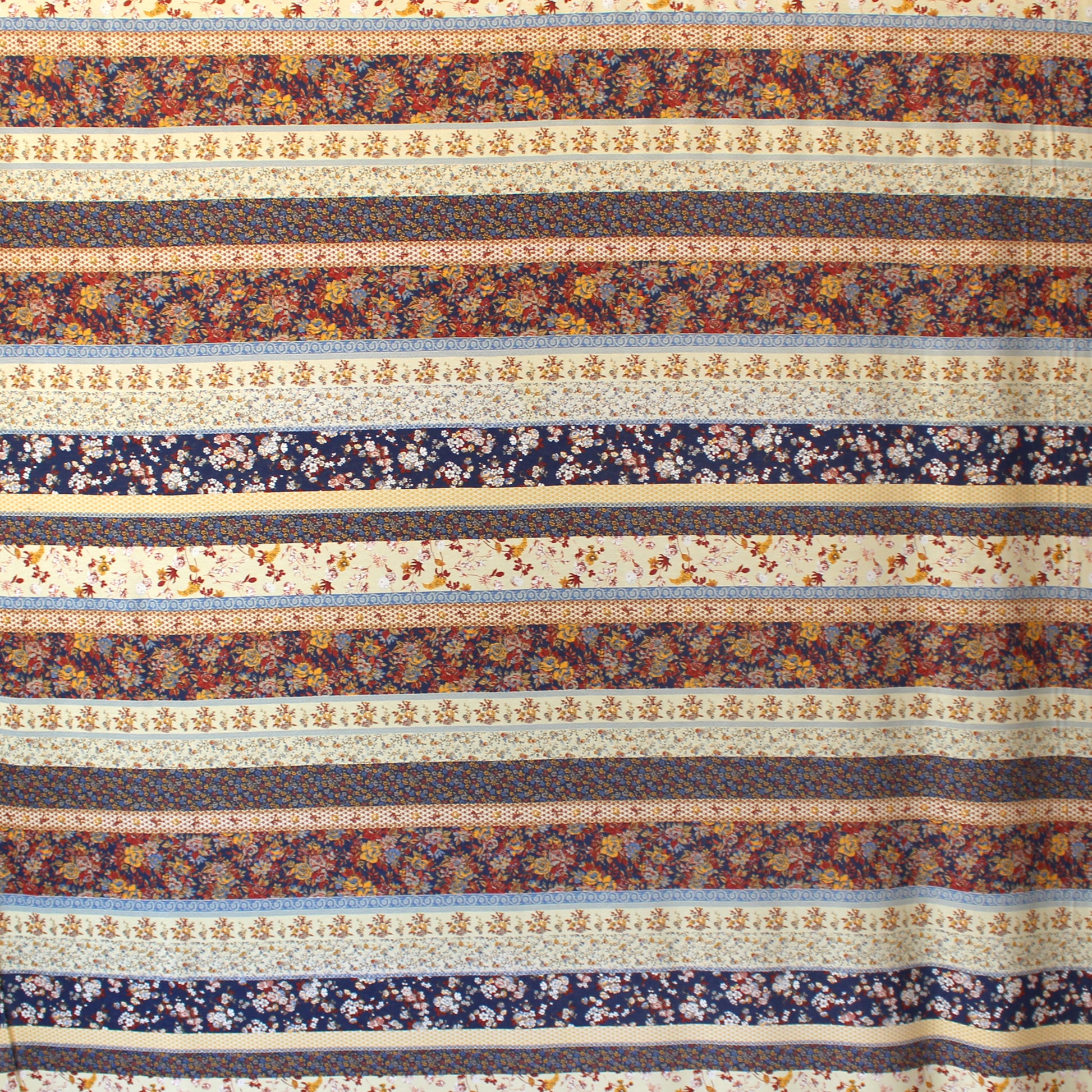 Italian 'cottage stripe' viscose knit