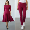 "Boss" viscose blend drapey ponte - cerise