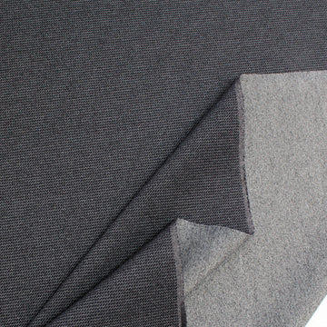 "Boss" reversible viscose ponte - charcoal/black
