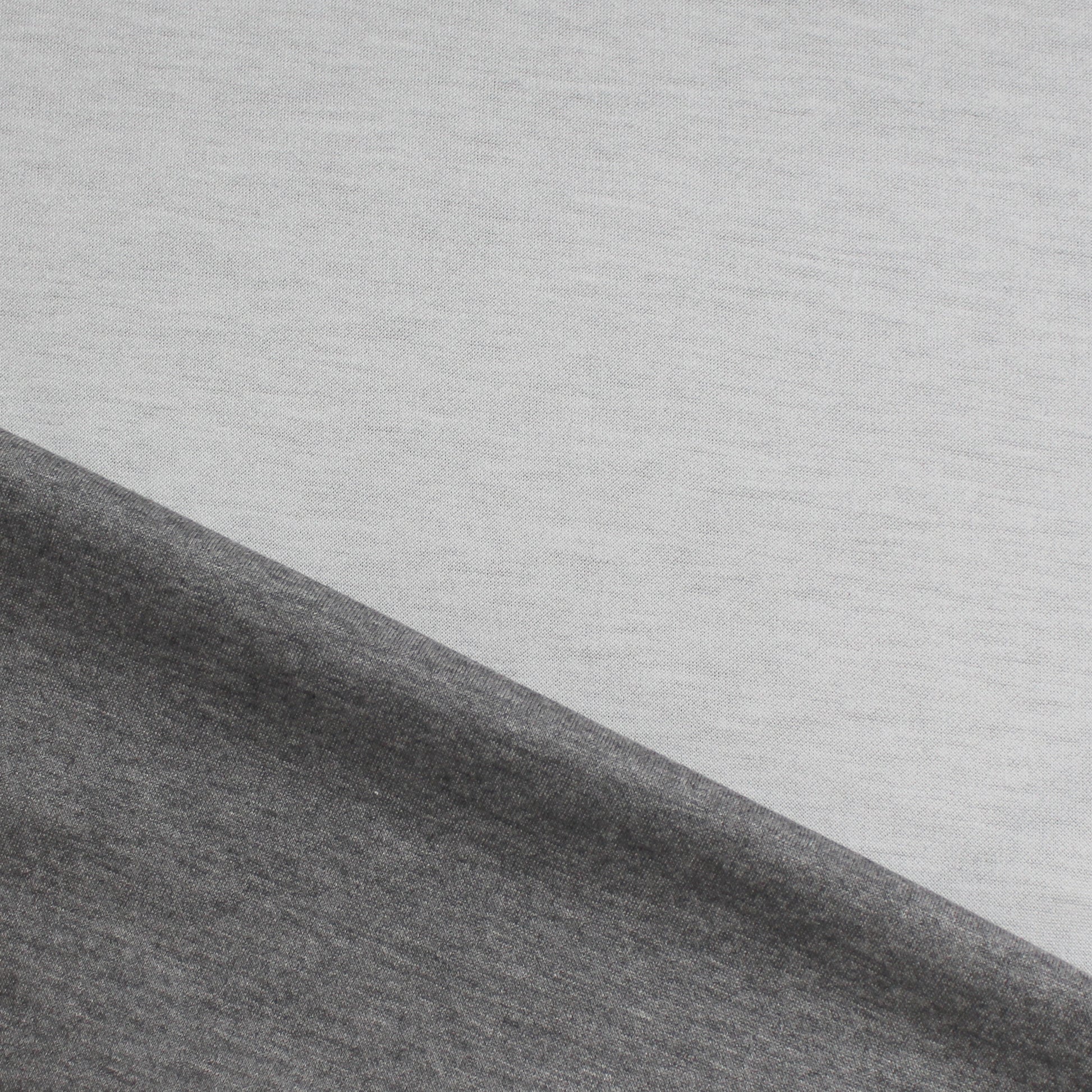 Italian doubleface viscose ponte - charcoal/ash