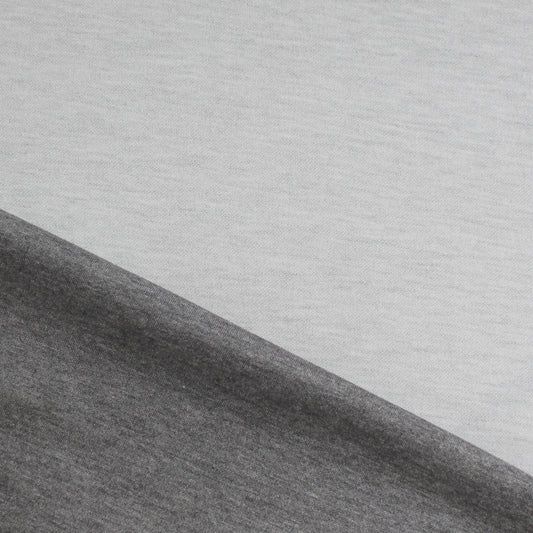 Italian doubleface viscose ponte - charcoal/ash