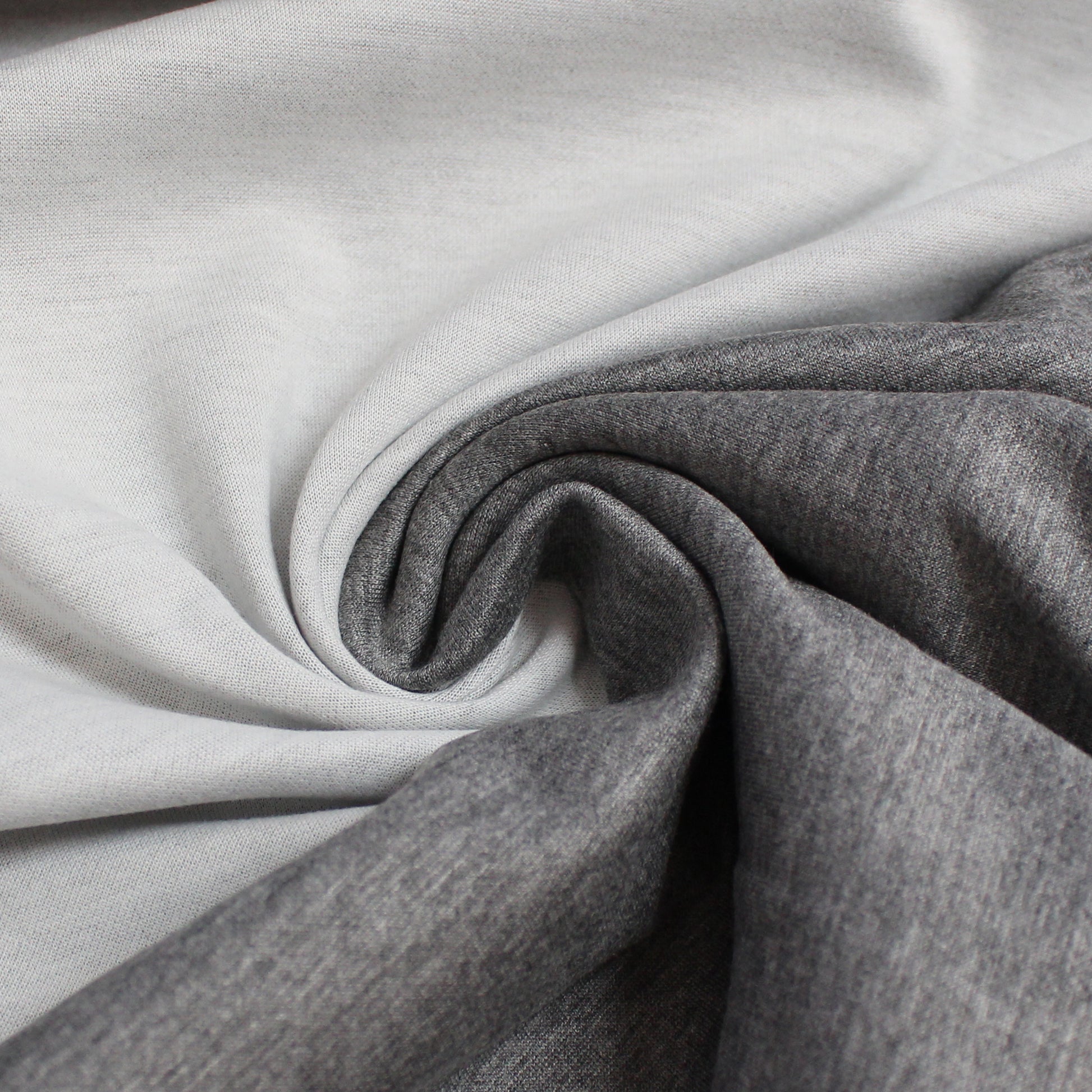 Italian doubleface viscose ponte - charcoal/ash