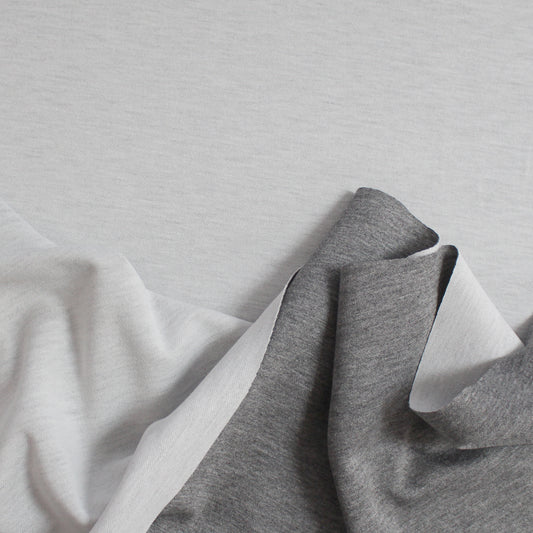 Italian doubleface viscose ponte - charcoal/ash