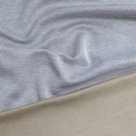 Famous Designer reversible cotton doubleknit - tan/black/cloud