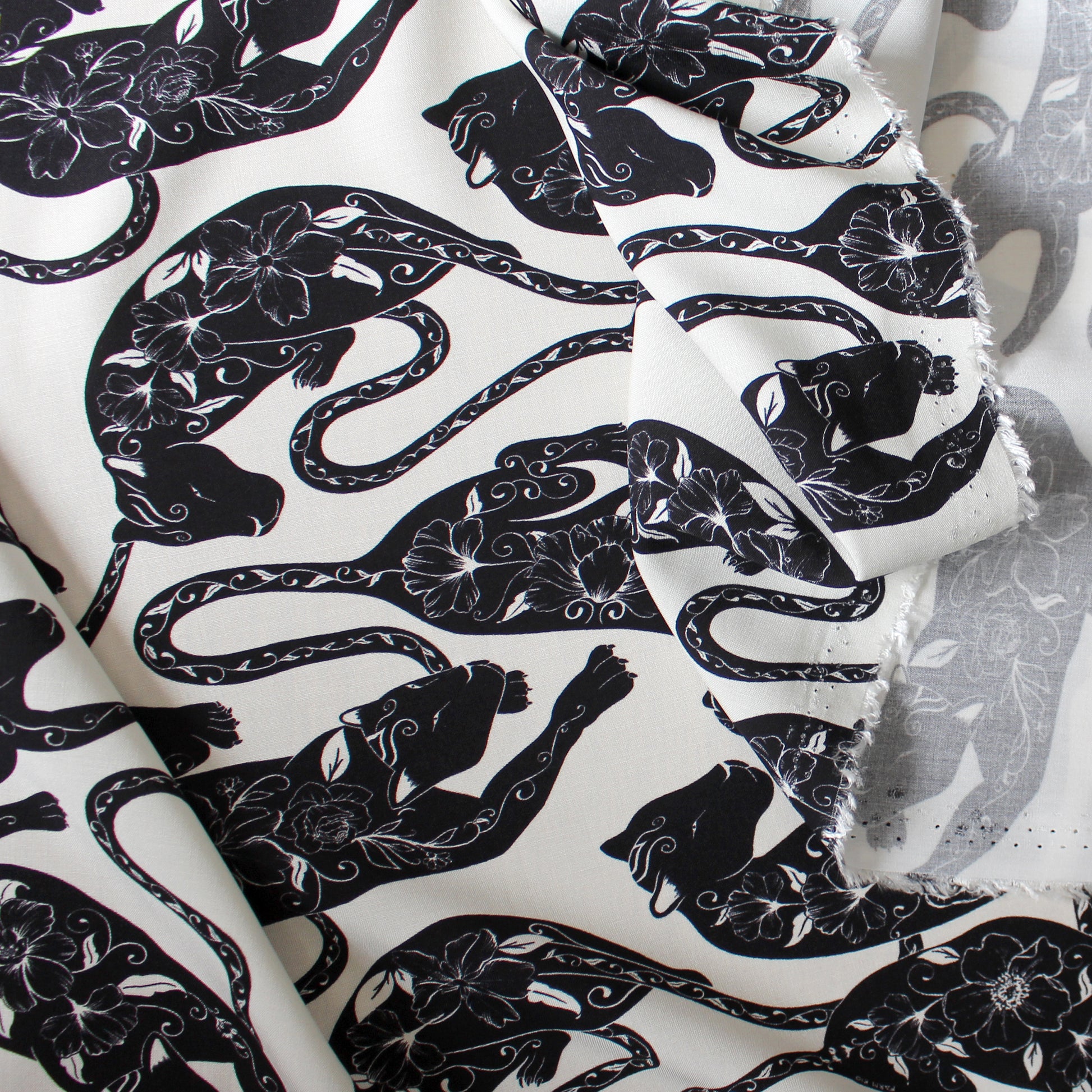 'puma flora' drapey viscose woven, Oeko-Tex cert.