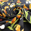 'tiger lily' drapey viscose woven, Oeko-Tex cert.