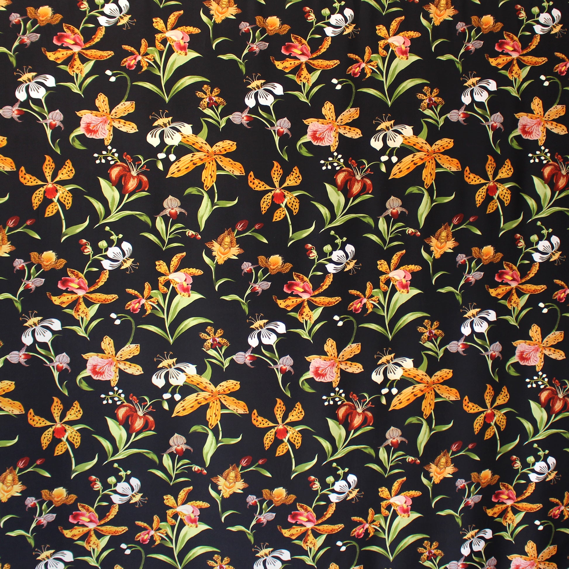 'tiger lily' drapey viscose woven, Oeko-Tex cert.