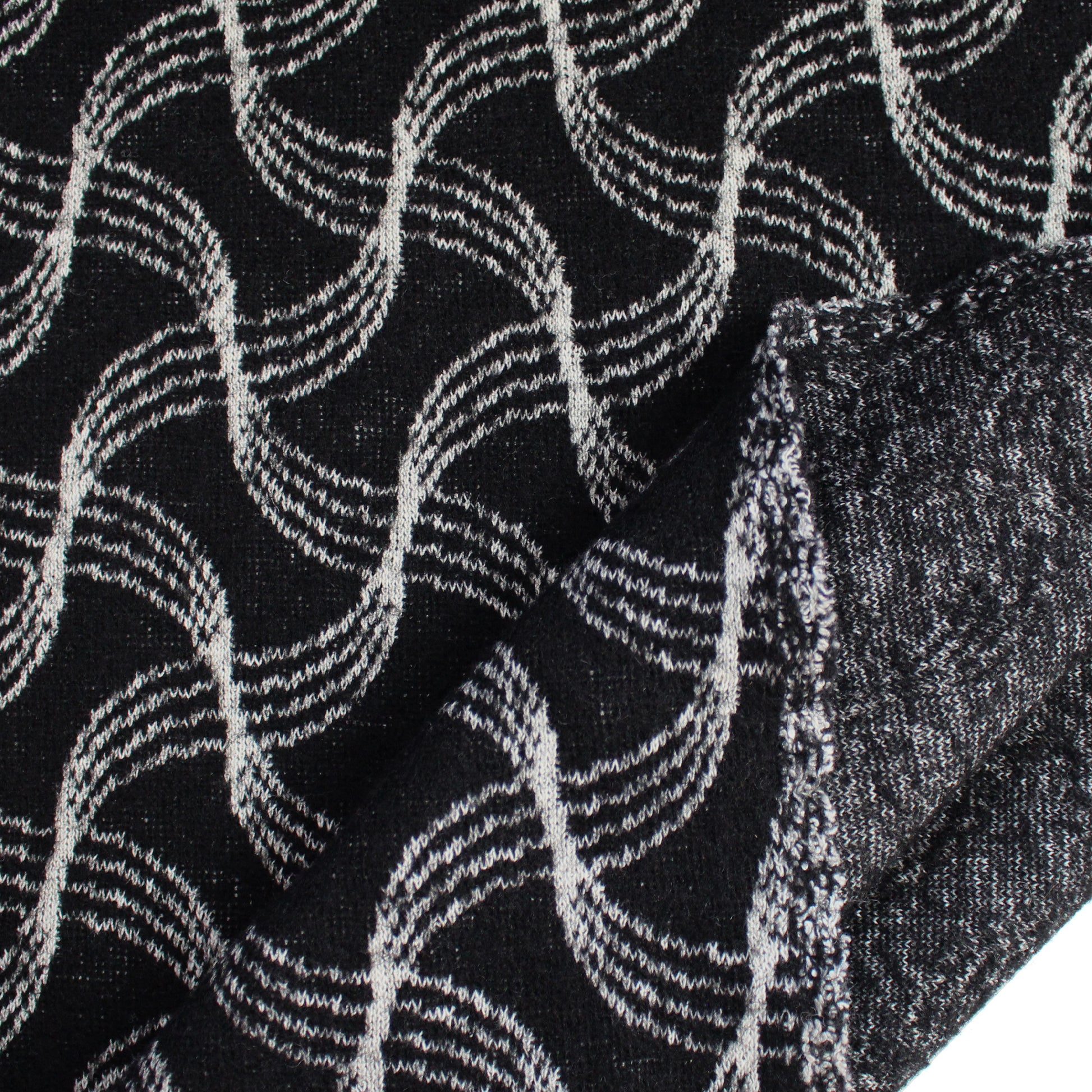 Italian 'DNA plaid' all-wool doubleface knit coating