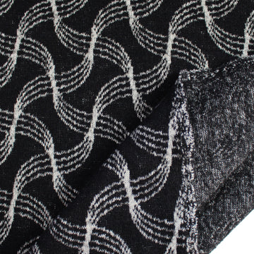 Italian 'DNA plaid' all-wool doubleface knit coating