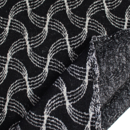 Italian 'DNA plaid' all-wool doubleface knit coating