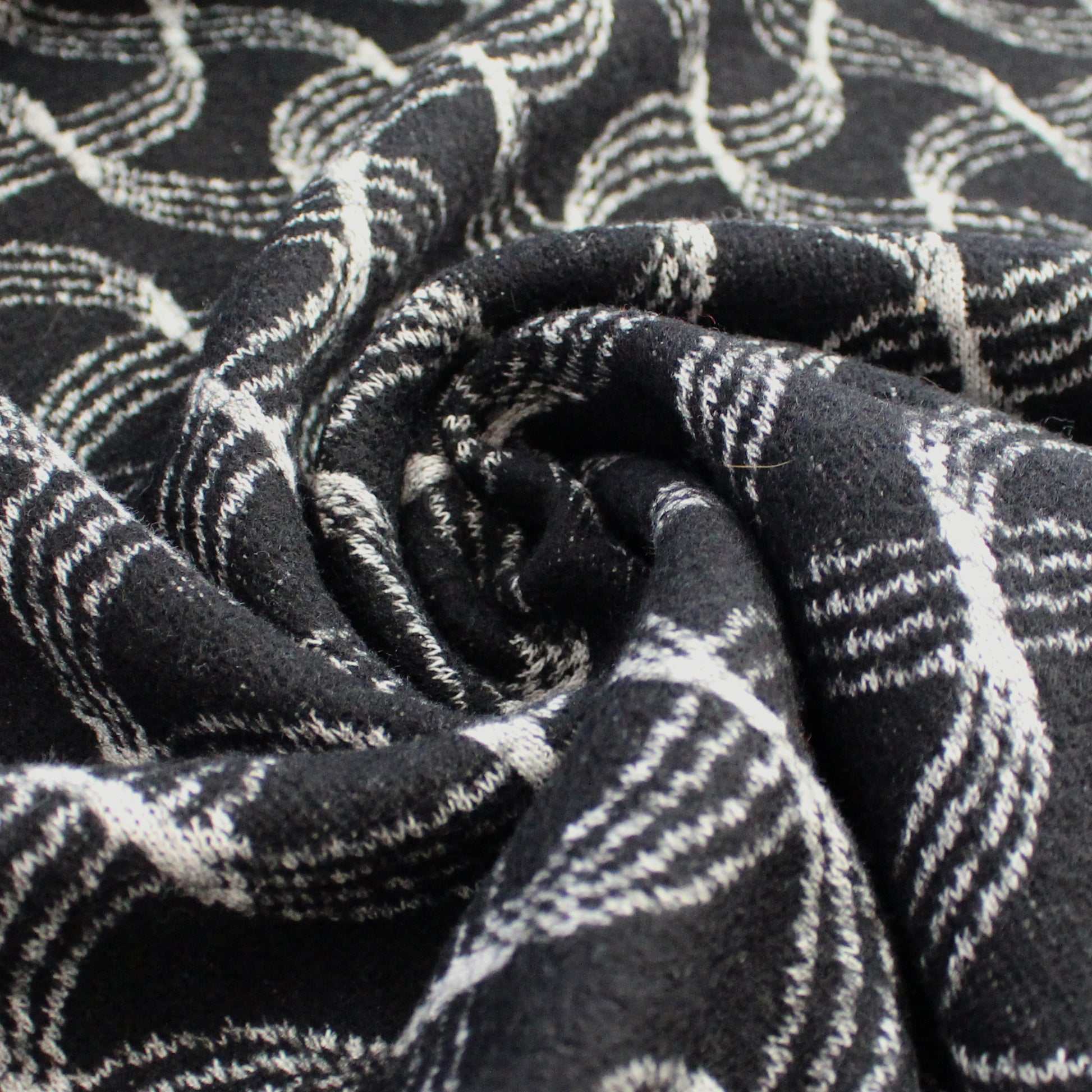 Italian 'DNA plaid' all-wool doubleface knit coating