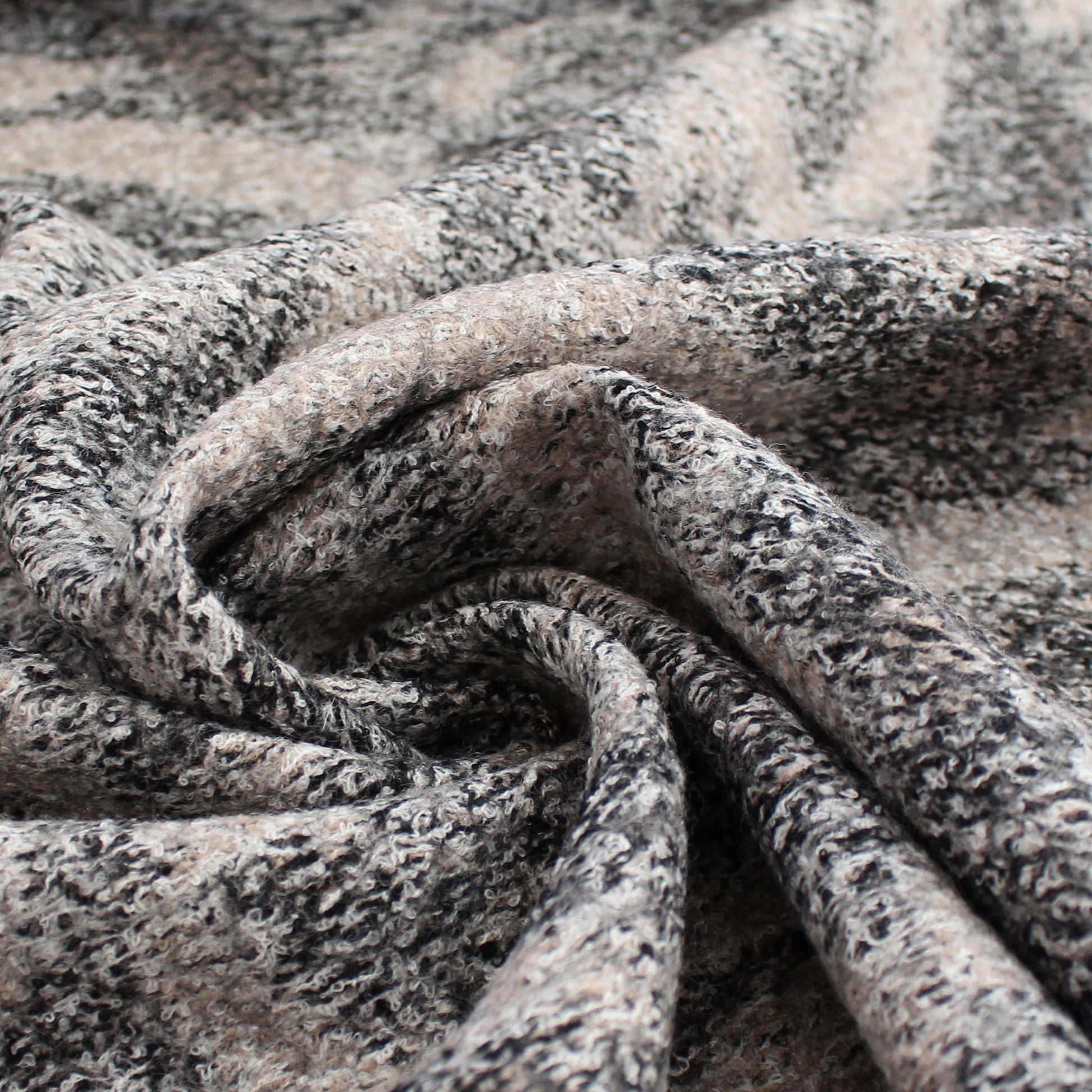 Italian 'atmosphere' brushed wool boucle knit