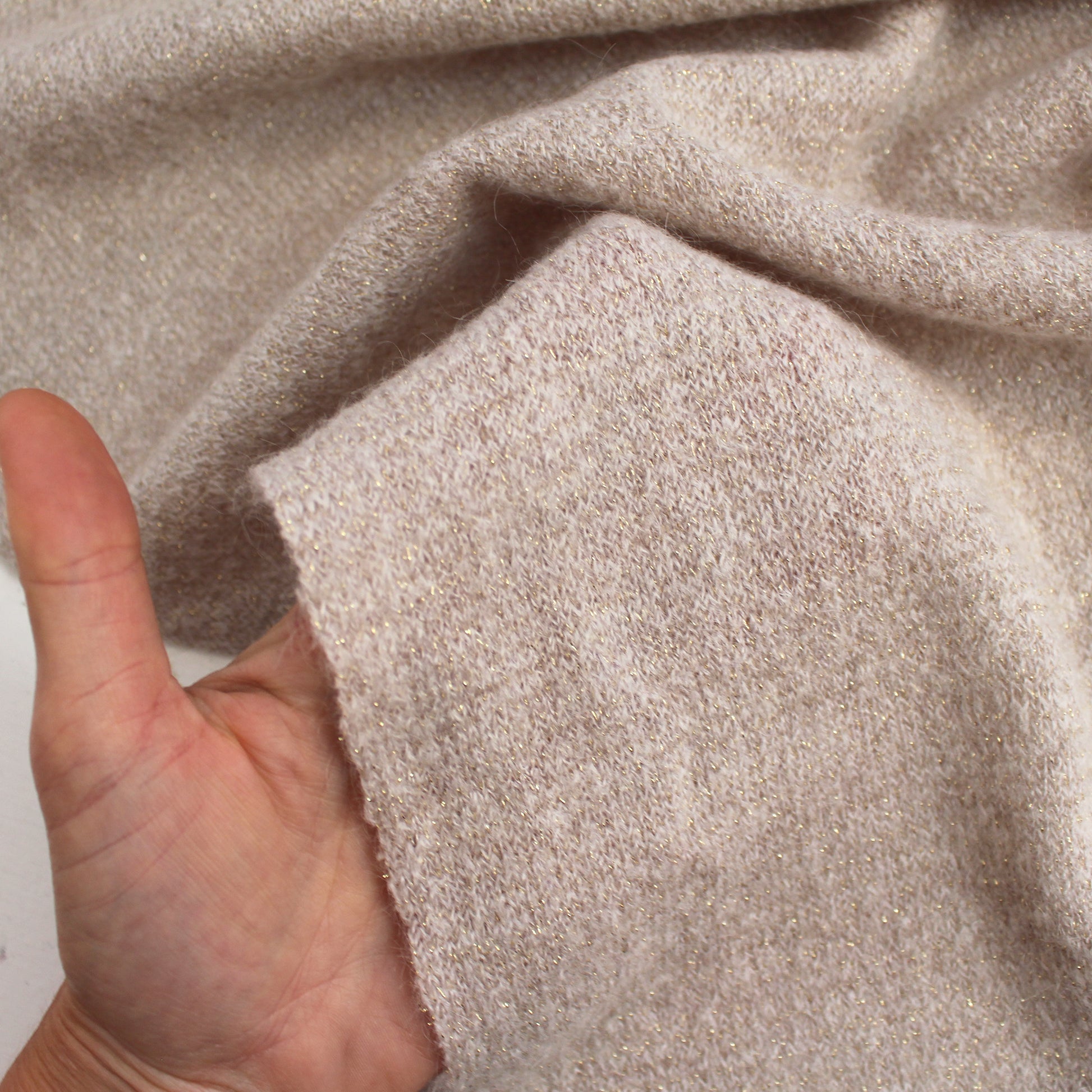 Italian virgin wool 'shimmer melange' sweater knit