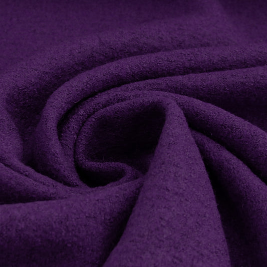 Italian virgin wool boucle' knit suiting - purple