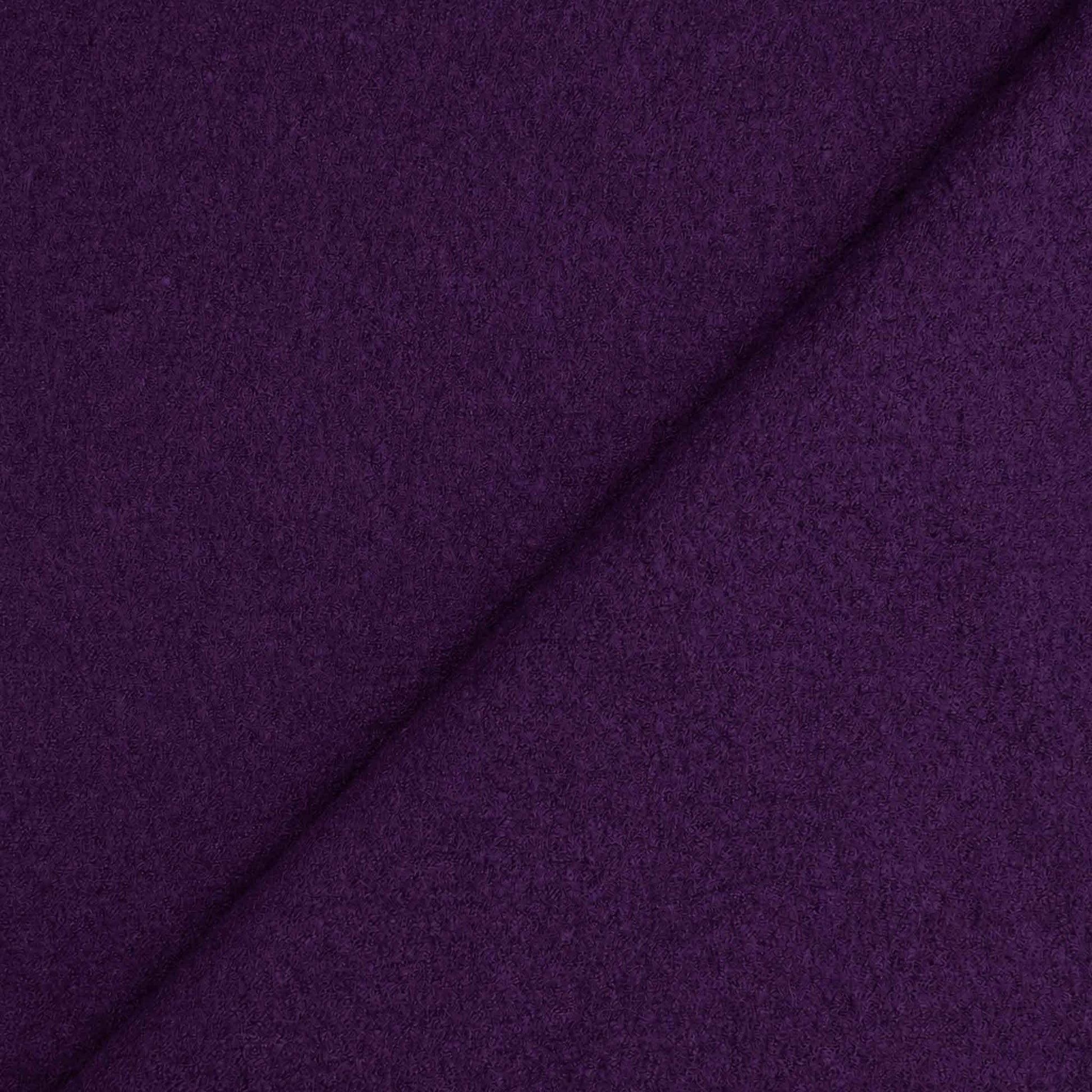 Italian virgin wool boucle' knit suiting - purple
