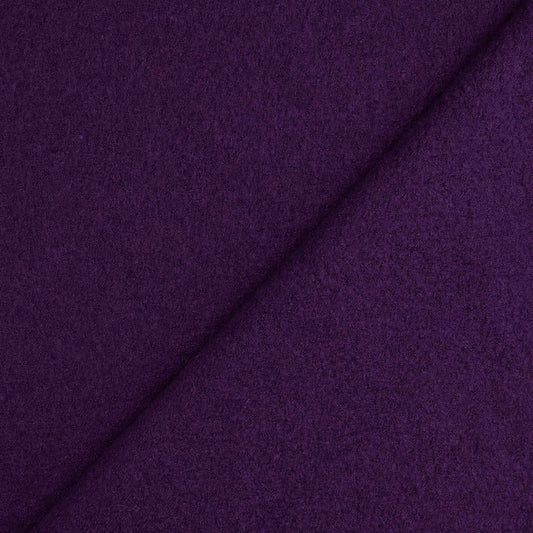 Italian virgin wool boucle' knit suiting - purple