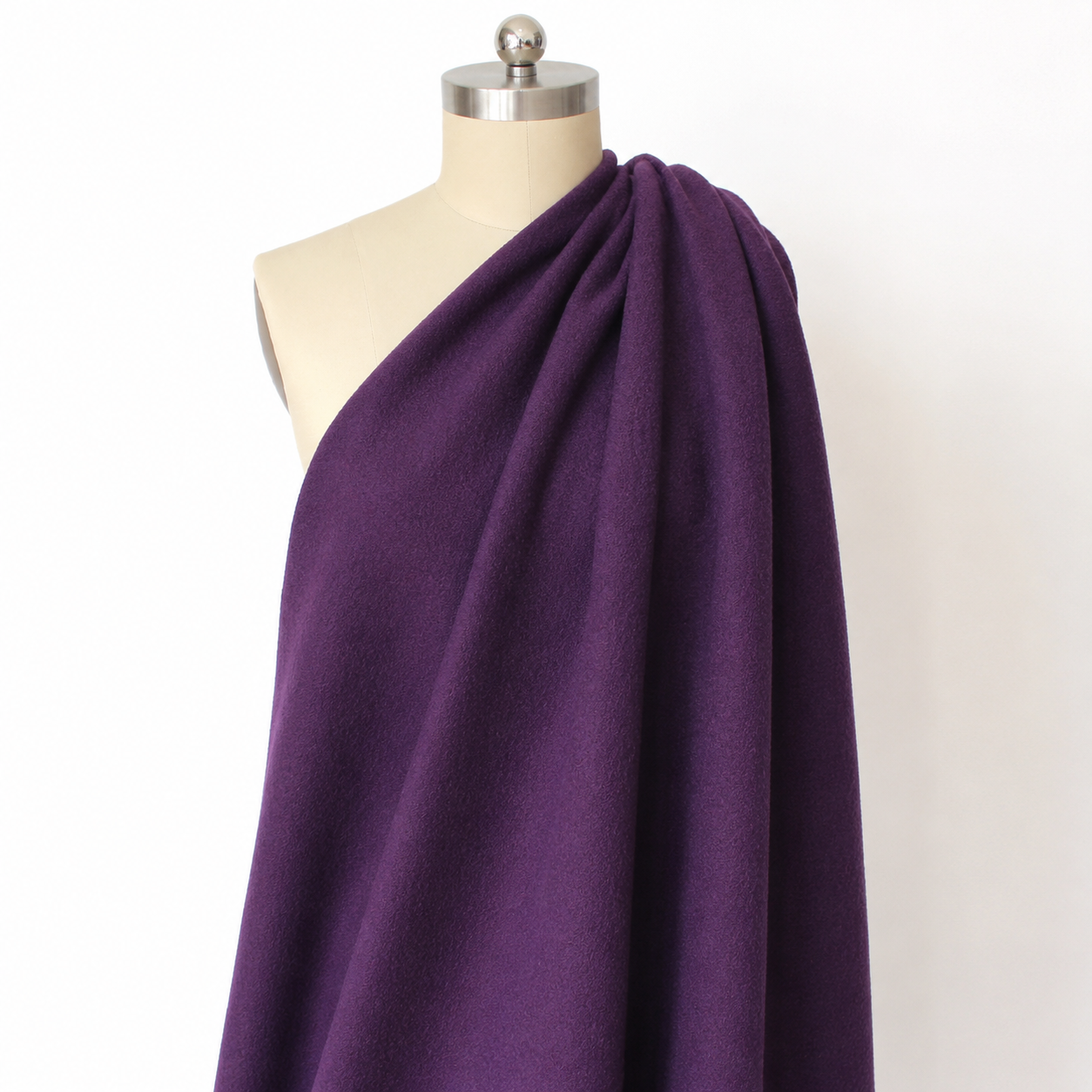 Italian virgin wool boucle' knit suiting - purple