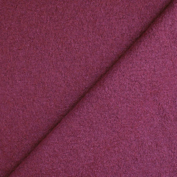 Italian virgin wool boucle' knit suiting - plum flower
